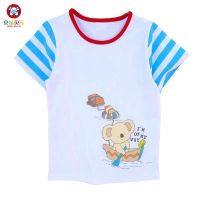 安笛贝乐品牌宝宝白色短袖t恤夏季纯棉中小童上衣幼儿童短袖T恤男童女童打底半袖夏装90-130cm