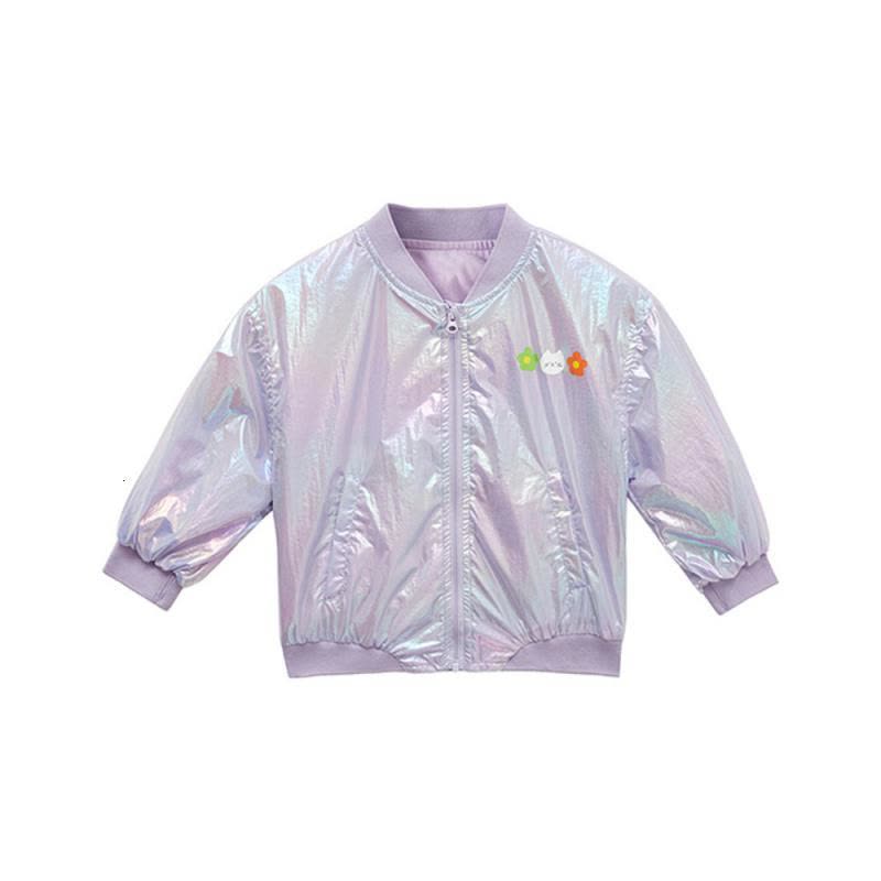 [2件2折价:62]moomoo童装女童宝宝外套春秋新款女小童韩版洋气炫彩外套萌儿童潮图片