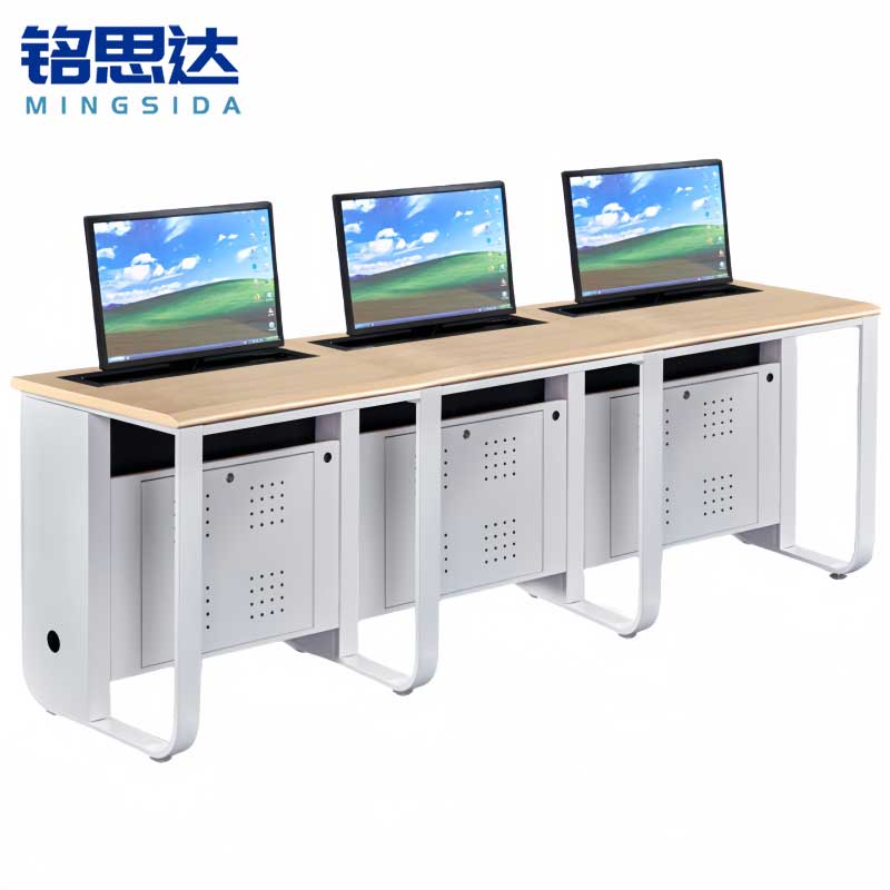 铭思达升降桌三人位张高清大图