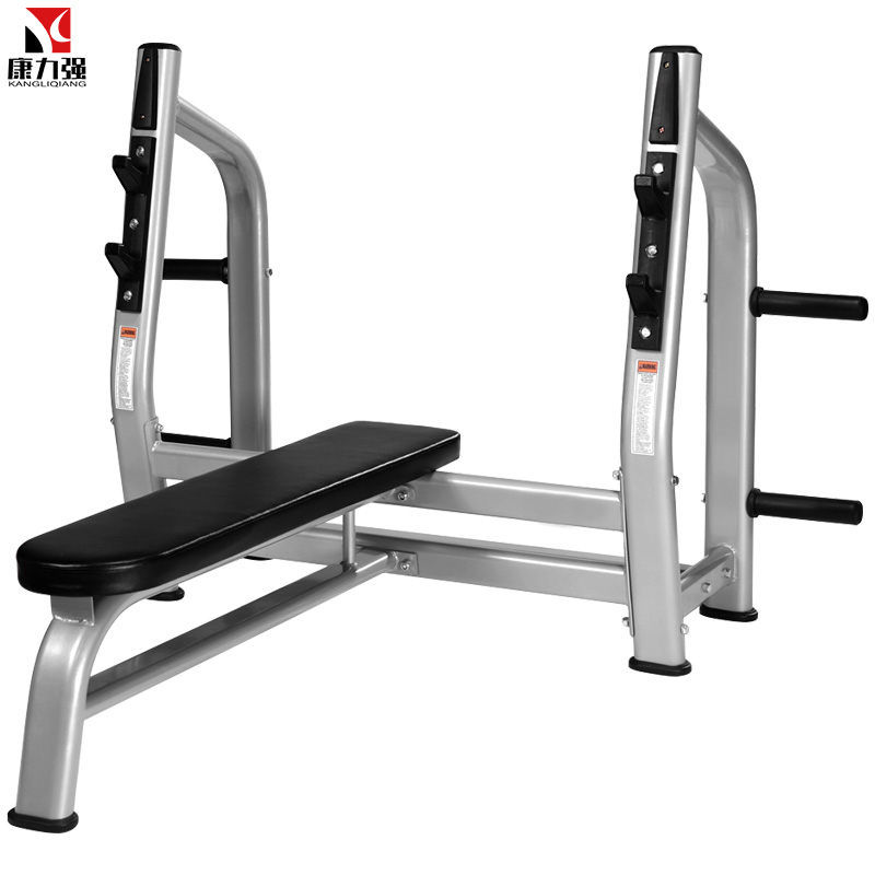 康力强FW728杠铃卧推架多功能家用商用哑铃举重床深蹲架杠铃训练器材卧推架+2.2米杆+60kg包胶片高清大图