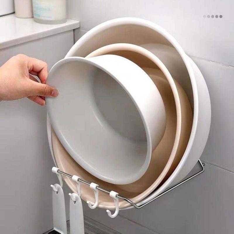 免打孔厨具架脸盆架子锅盖架厨房置物架洗脸盆架收纳架盘架 收纳架1个