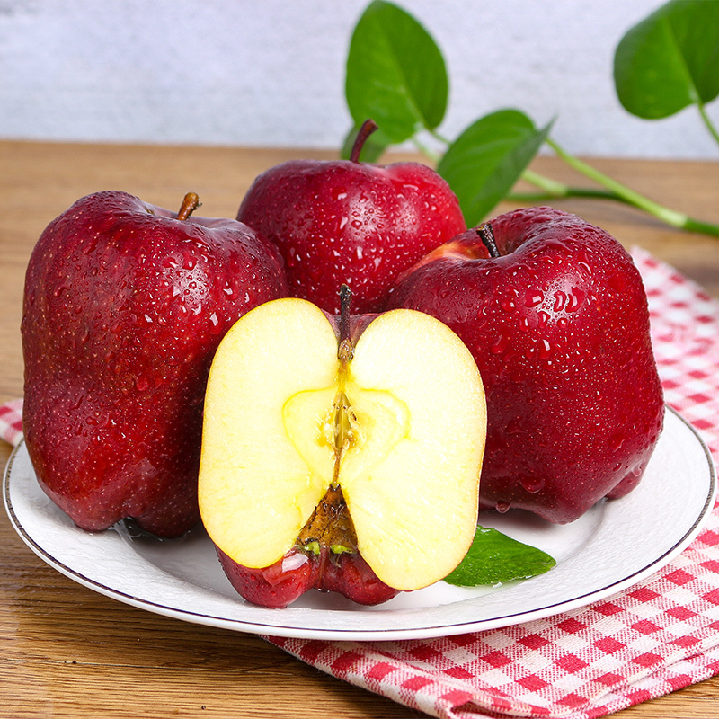 甘肃天水花牛苹果5斤80-90mm新鲜水果宝宝辅食可刮泥报价_参数_图片_