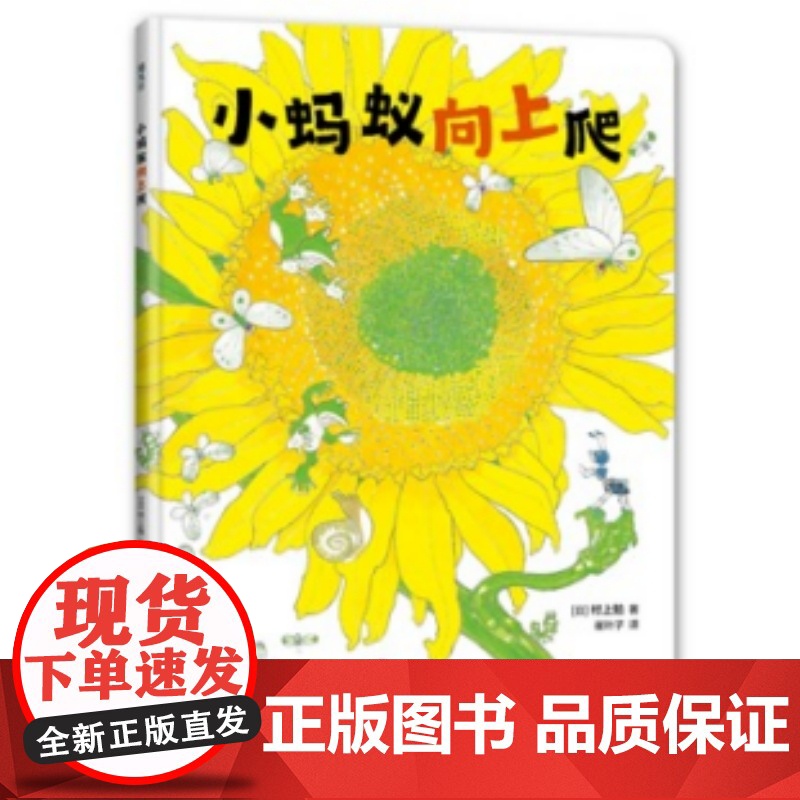 小蚂蚁向上爬(活力满满的早安绘本,每个孩子都是元气宝宝,属于低龄宝宝的自然认知绘本,大开本竖翻书,一场书页间的向日葵观高清大图