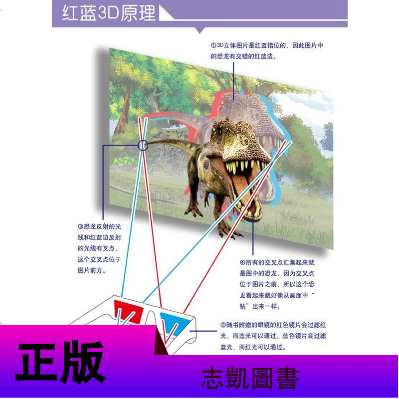 全套3册3D恐龙故事书彩图注音恐龙霸主霸王龙称霸陆地年少轻狂遭遇挫折3d恐龙童话故事书小学生一二三年级科普绘本杨牧之