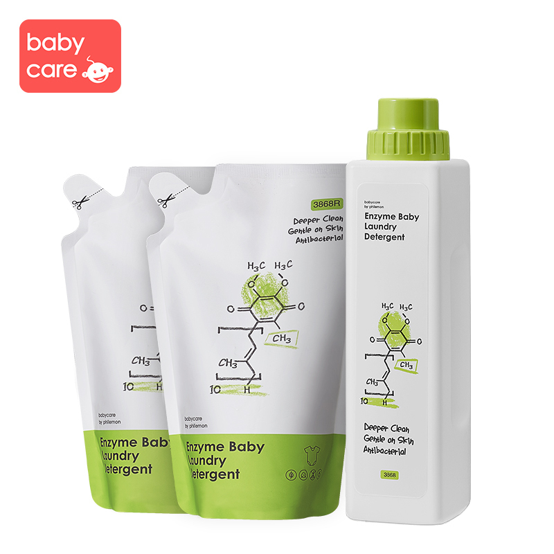 babycare婴儿洗衣液 新生儿宝宝专用酵素去污洗衣液官方正品1.8L 3868