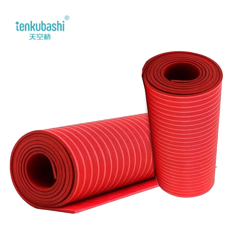 天空桥 绝缘地垫 红色条纹8mm*1m*5m 卷高清大图
