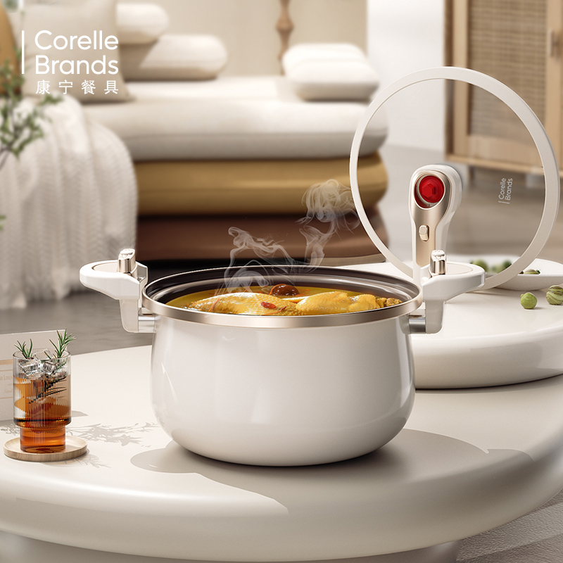 Corelle Brands 康宁无机陶瓷微压汤锅CB-JSG05-SL/KZ高清大图