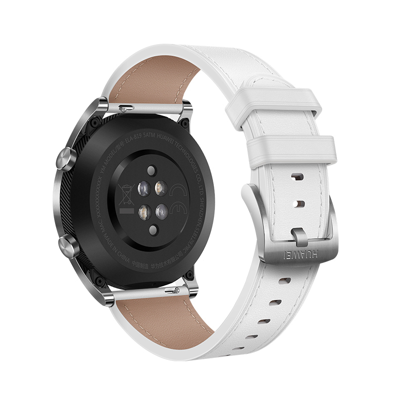 华为huawei智能手表watchgt雅致款云母白真皮表带1周续航户外运动手表