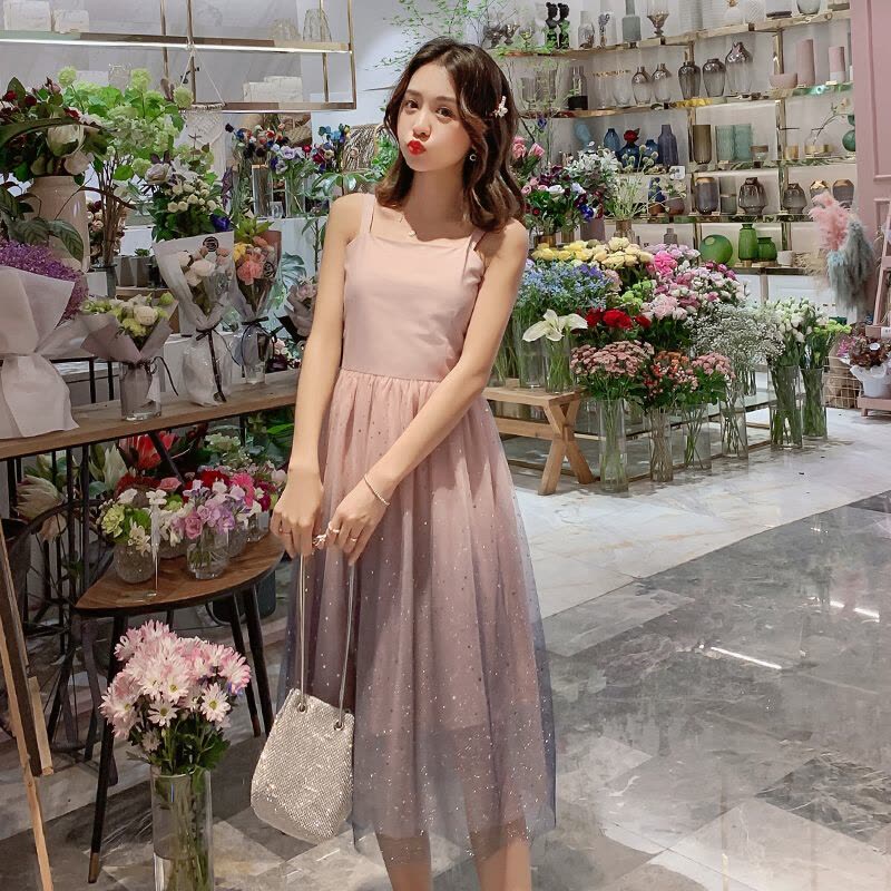 迪鲁奥(DILUAO)孕妇裙子夏装时尚中长款无袖背心裙外出夏装吊带仙女裙孕妇连衣裙 图片色图片