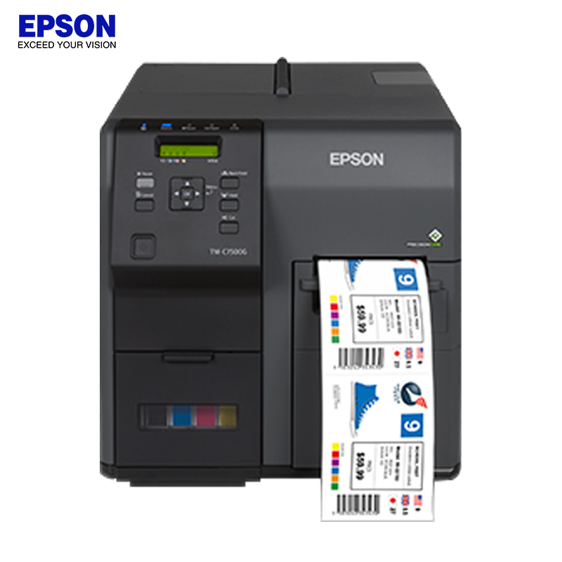 爱普生(EPSON) TM-C7520G 工业级高速全彩色喷墨标签打印机 支持网络打印 300mm/s高清大图