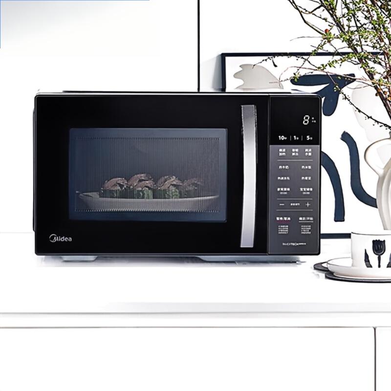 美的(Midea)PM23T3变频微波炉23升大容积转盘五档均匀加热火力调节智能解冻自动菜单一级能效