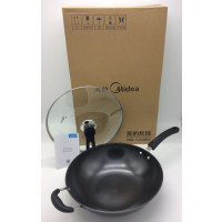 Midea/美的 CZ32B4 铸铁炒锅铁锅不锈锅电磁炉煤气灶通用炊具家用
