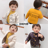 mini奇小铺 男宝宝轻薄 婴儿羽绒内胆 儿童小童羽绒服外套 1-3岁