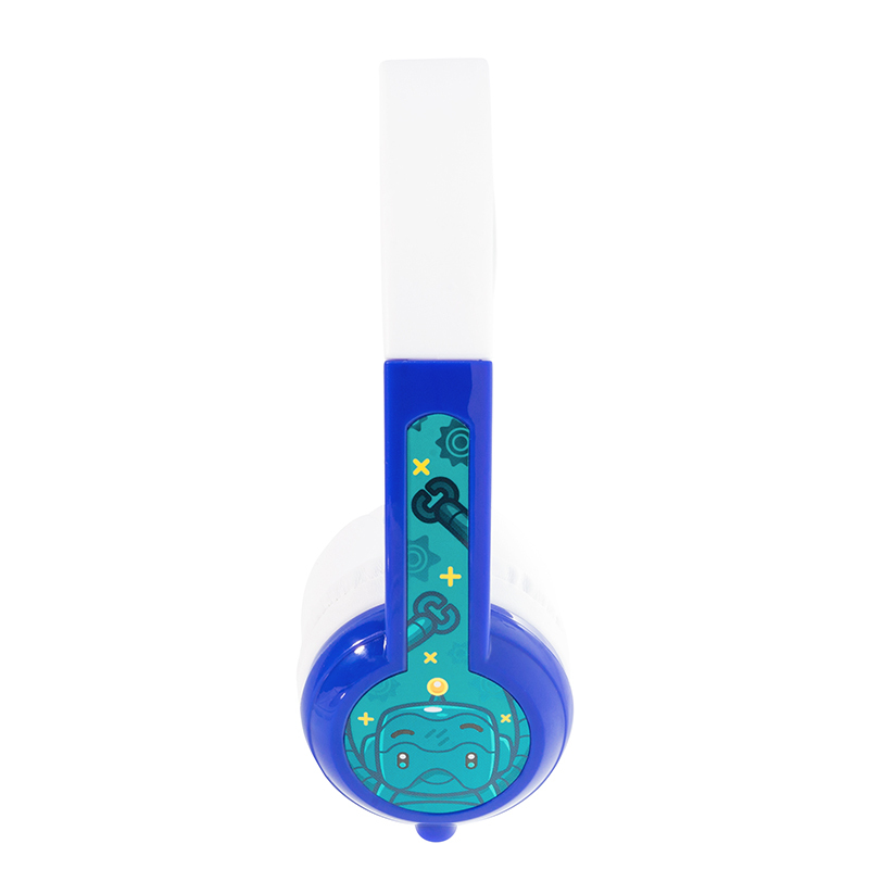 buddyPHONES Explore专业儿童耳机头戴式在线英语学习语音通话早教机耳麦不伤听力有线耳机小孩玩具礼物 蓝色