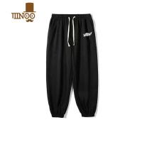 YANXU维动重塑长裤运动男束脚美式训练卫裤宽松休闲篮球扎袜薄维 XL 黑色重塑橡筋束脚款