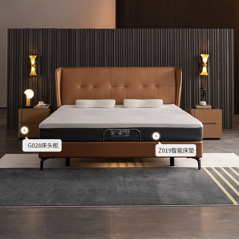 芝华仕cheers芝华仕意式轻奢双人智能床电动多功能真皮软包主卧家具