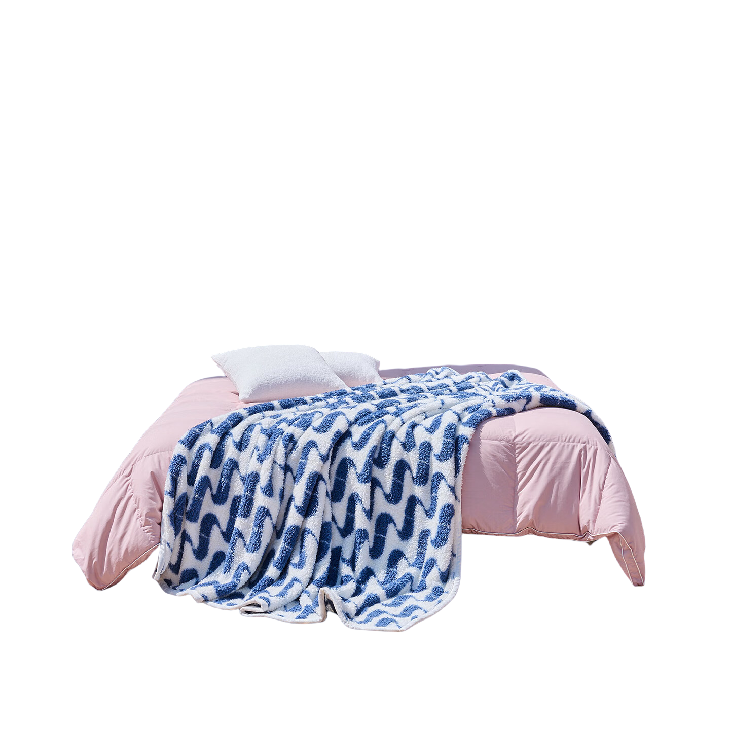 水星家纺DH蓝海日记米粒绒毯180cm×200cm/条129135