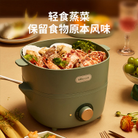 小熊 (Bear) 电蒸锅家用多功能可定时小型电蒸笼早餐机煮蛋器蒸菜积汁盘设计蒸汽锅多用途锅双层蒸笼DZG-D40E1