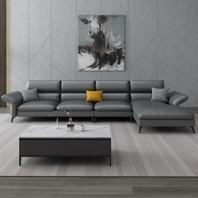 极简约现代多功能乳胶真皮艺沙发组合ciaa北欧客厅小户型客厅家具套装