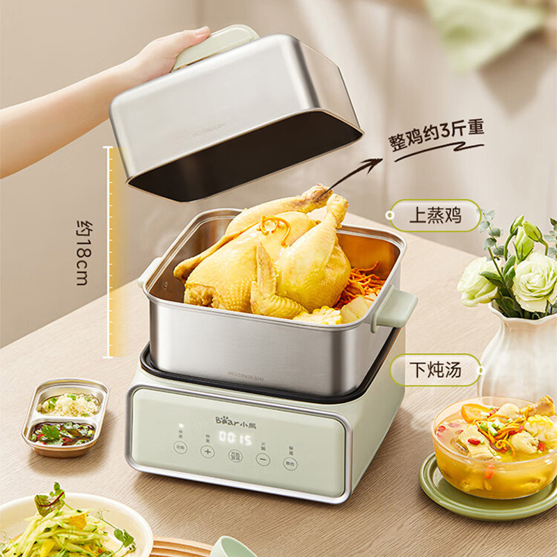 小熊电蒸锅12L家用多功能大容量清洗方便耐用DZG-F30J2高清大图