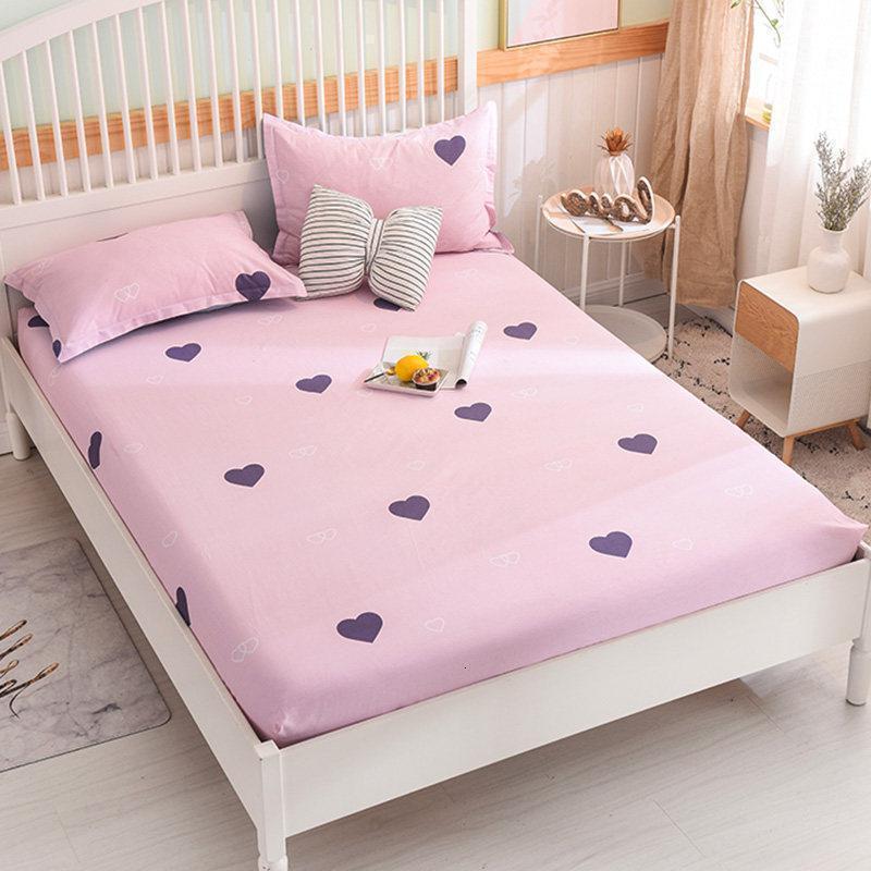 美帮汇床笠单件全棉全棉床立防滑固定床罩床垫罩保护套防灰尘全包 CLM海派甜心粉床笠MLF 100cmx200cm【适合5-20厚床垫】