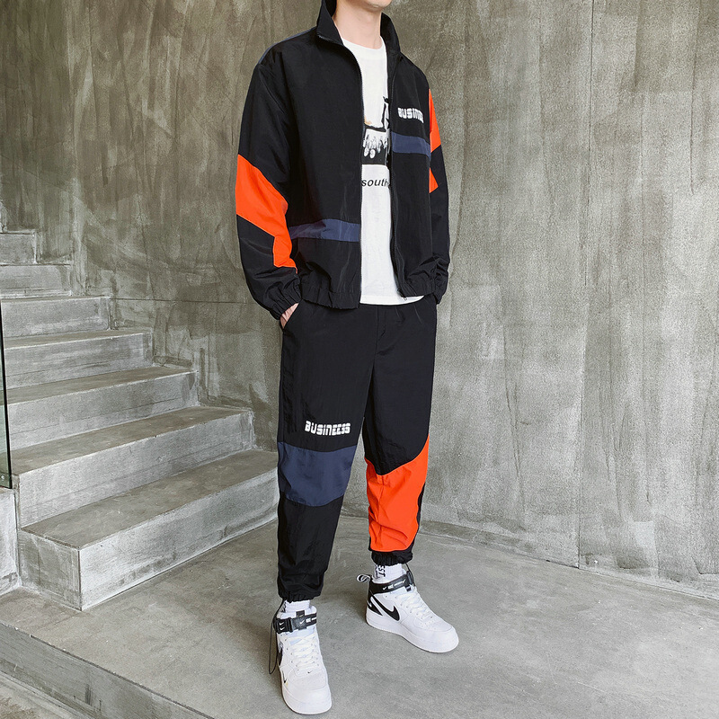 梵克公牛男士春季休闲运动衣套装 2020热卖帅气长袖夹克男生工装个性