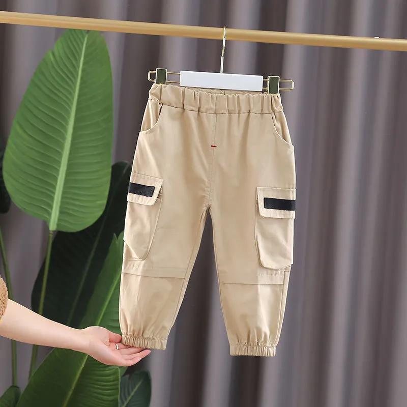 春秋新款休闲长裤儿童时尚裤子男宝宝工装裤小孩运动束脚裤 威珺