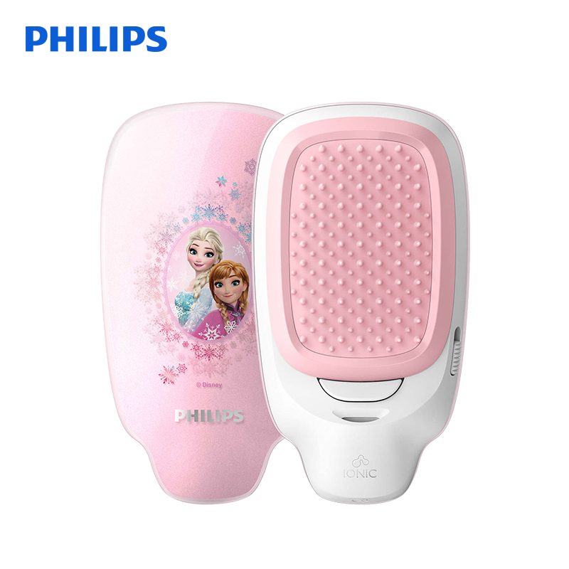 飞利浦(Philips) 负离子梳HP4590/05 迪士尼艾莎公主 可拆卸便携梳 干发适用 防静电 抚平毛躁