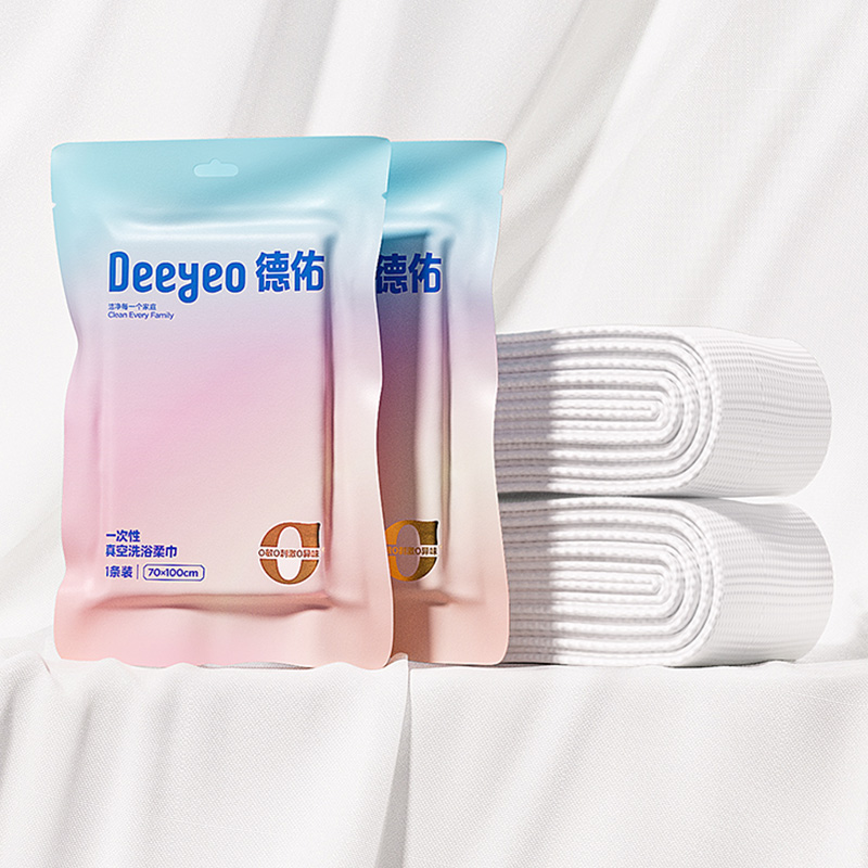 德佑一次性浴巾1*6包亲肤柔韧彩云款2001DYCT374R06高清大图