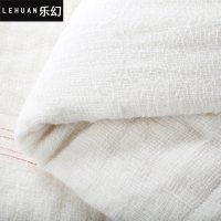 乐幻(LEHUAN)家纺 全棉斜纹有网红线棉花胎新疆棉花被纯棉被芯 棉胎垫被褥 春秋被棉被棉絮冬被纯色绗缝被子