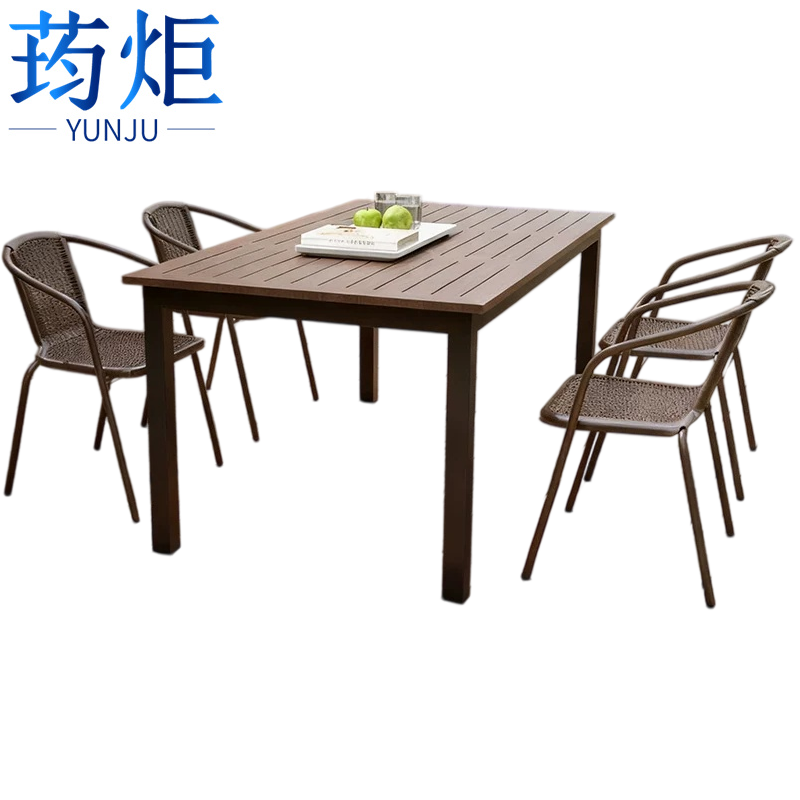 荺炬户外桌椅 160cm长桌+4椅套