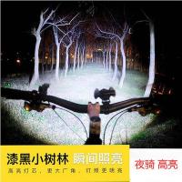 变速车车灯山地自行车车前灯骑行手电筒夜灯USB可充电强光车头灯自行车单车零件配件骑行装备