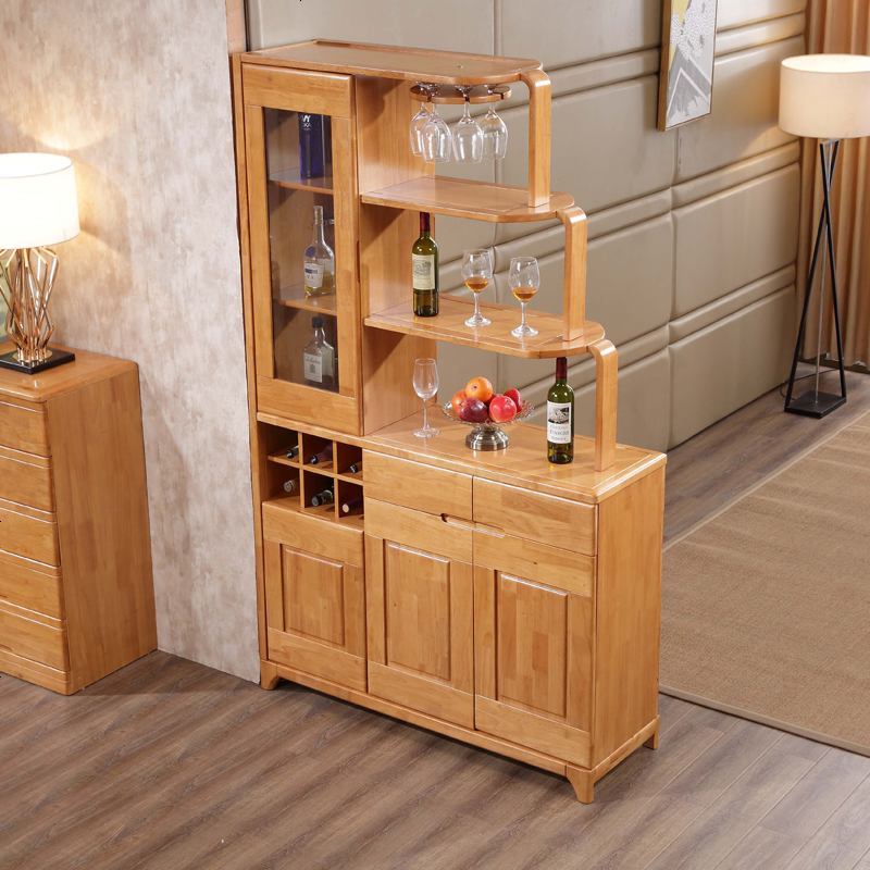 新中式北欧双面1.2米实木玄关间厅隔断柜多功能酒柜屏风厅鞋柜