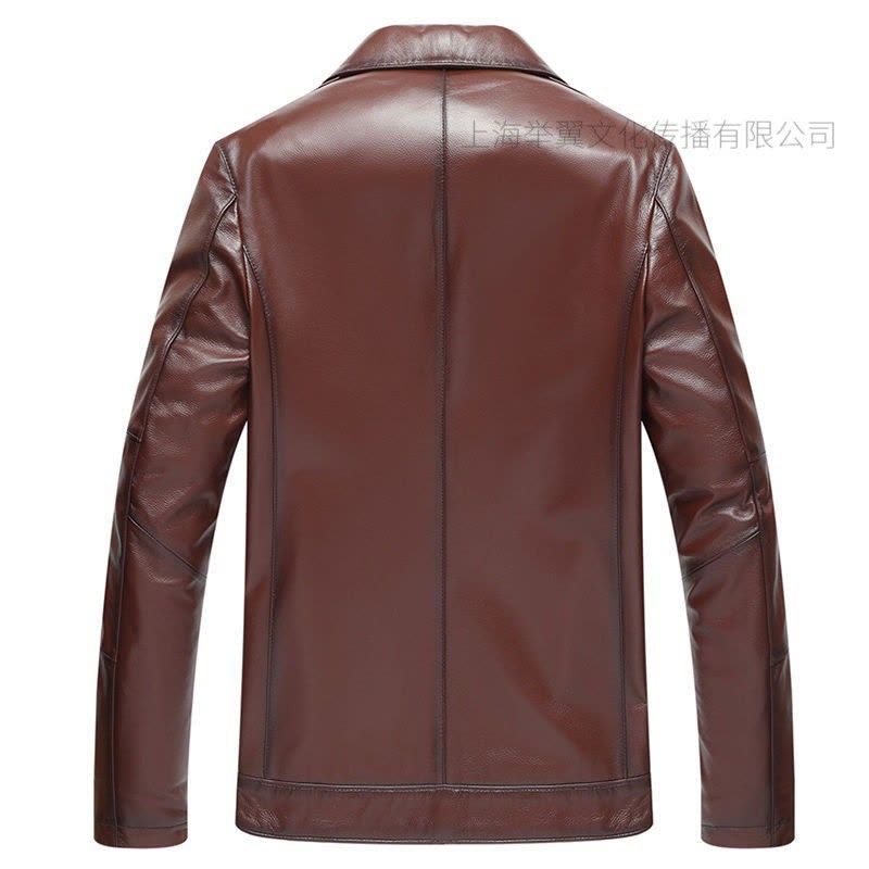 海宁男士真皮皮衣短款头层牛皮真皮夹克男西装领商务外套春秋季图片