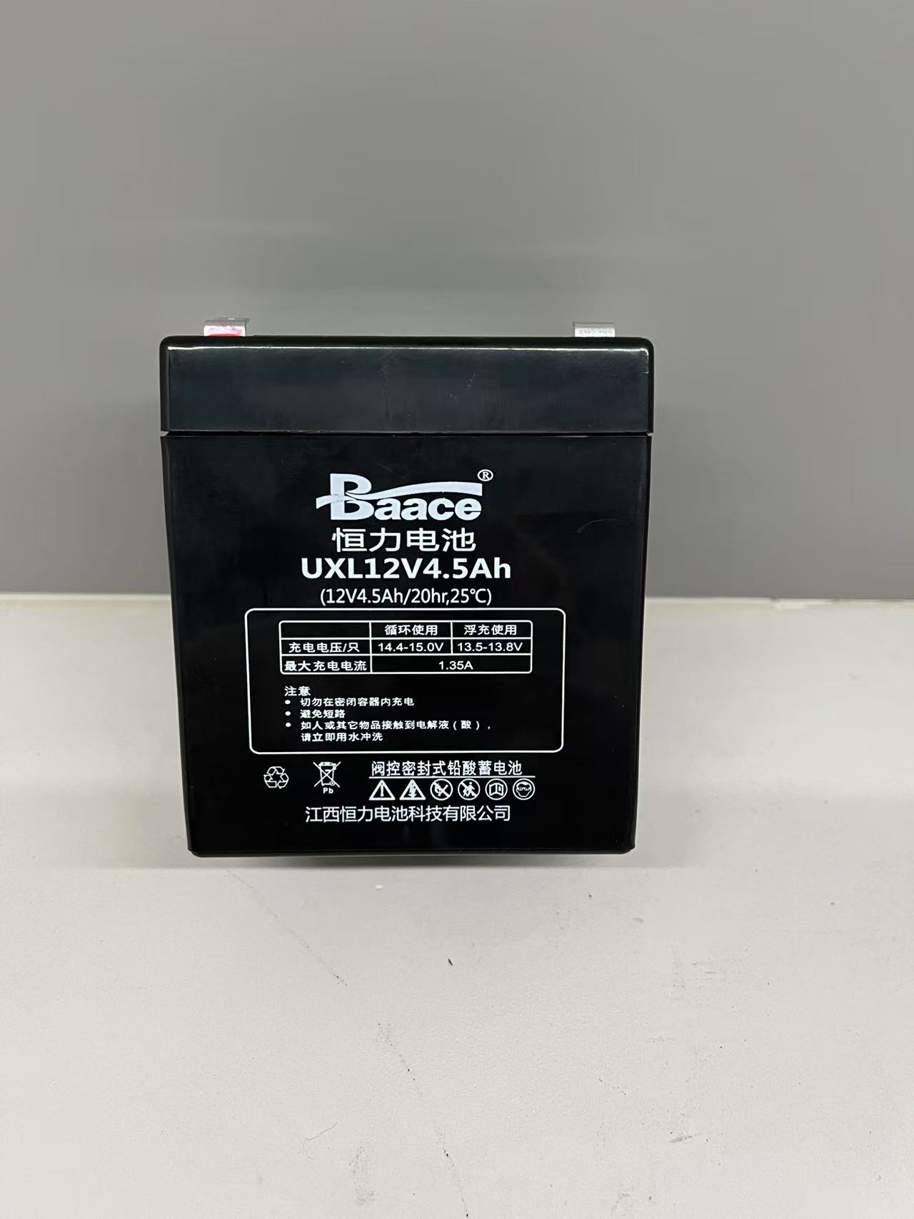 BAACE恒力铅酸蓄电池UXL12V4.5AH高清大图
