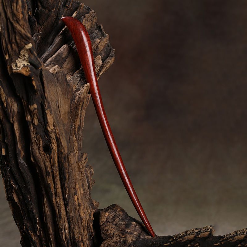 初尘[小叶紫檀] 小叶紫檀发簪凤翎古风简约日常木簪簪子可盘发木质