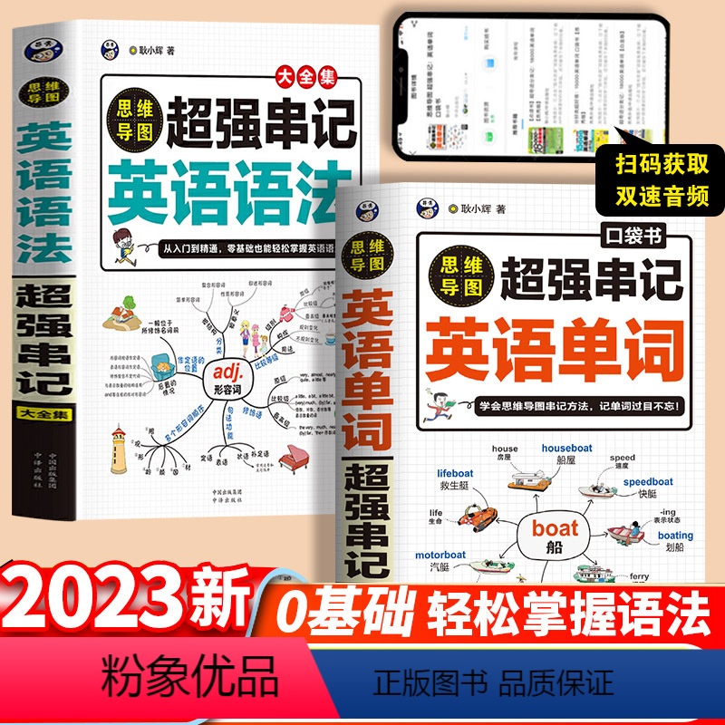 [正版]思维导图超强串记英语单词语法初高中速记词根词缀记忆法英语大全快速记忆神器英语语法词汇大全汇总专项训练高频词汇昂高清大图