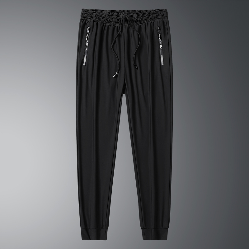 伊夫狼爪yifulangzhua夏季薄款冰丝休闲裤男宽松大码速干运动裤