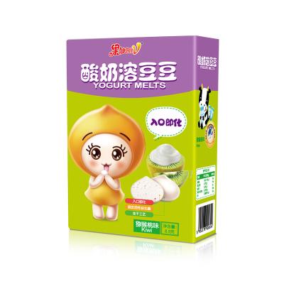 果仙多维V 酸奶溶豆豆儿童零食酸奶水果豆猕猴桃味8.8克
