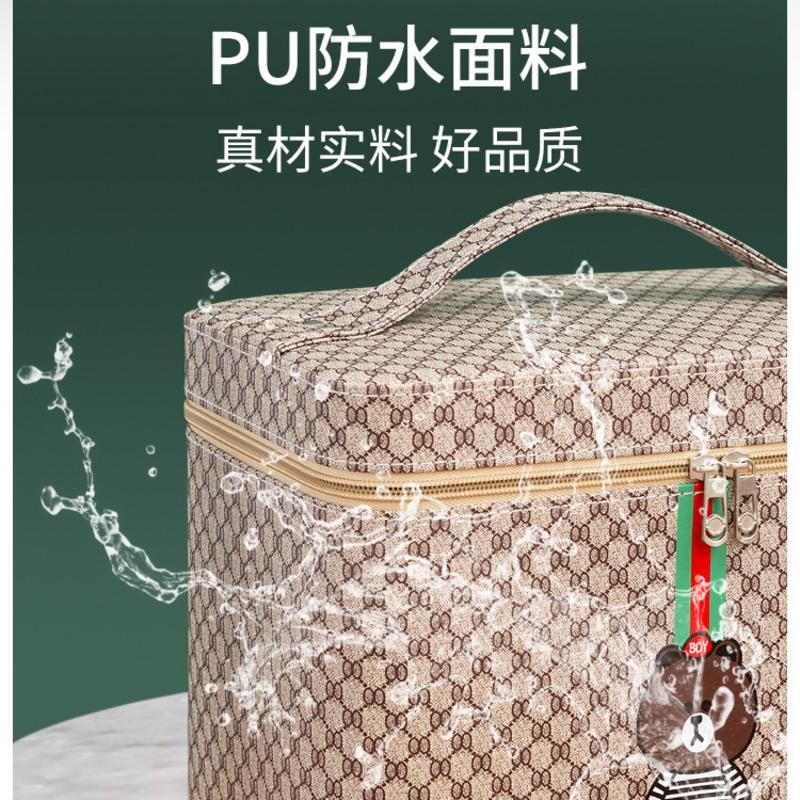 首饰盒化妆品收纳女饰品耳钉耳环戒指盒子收纳多功能箱子工具收纳 熊粉色小号硬a*