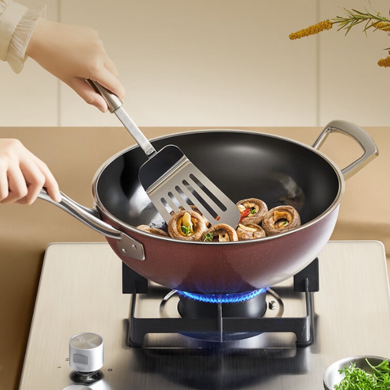 WMF 福腾宝 奈彩米中华炒锅28cm(蔷薇粉)无锅盖 WMF-3201111770高清大图