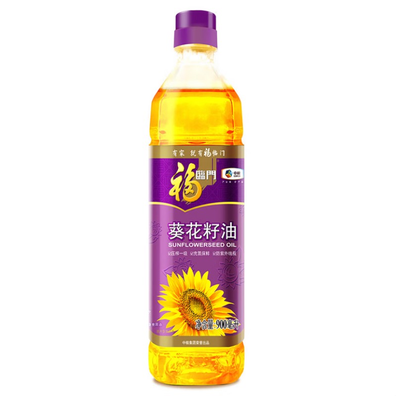 福临门压榨一级葵花籽油 900ml 充氮保鲜