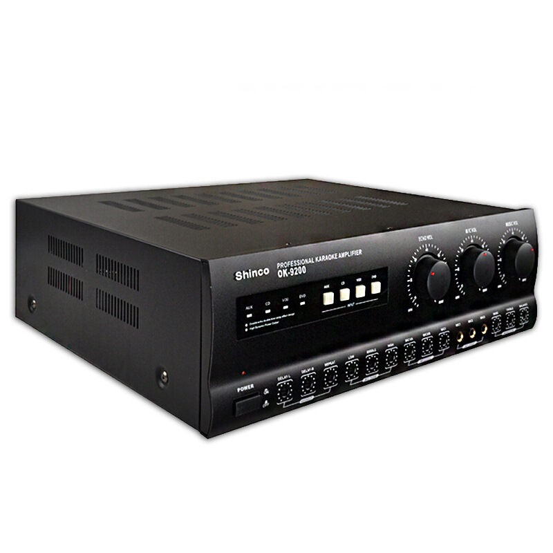 新科(Shinco) OK-9200 专业家庭影院KTV功放机 卡拉OK音响定阻功率放大器 4通道会议主持功放