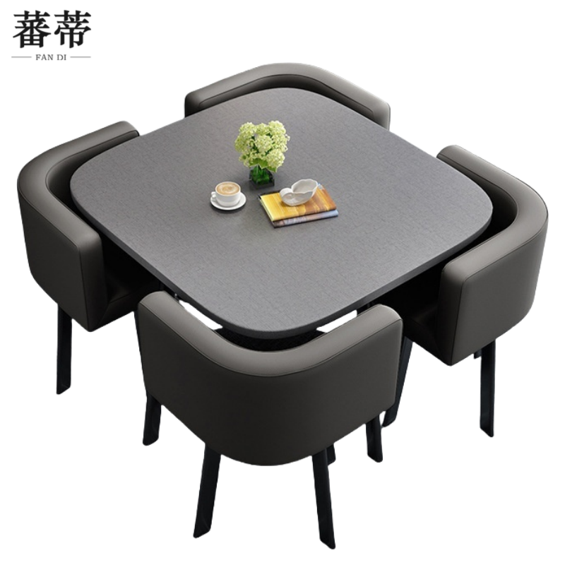 蕃蒂 休闲桌 一桌四椅套高清大图