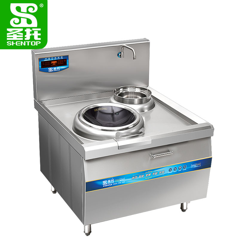 圣托(Shentop)单头单尾小炒炉 食堂大功率凹面电炒炉 8kW/15kW单头单尾小炒炉 DCB11高清大图