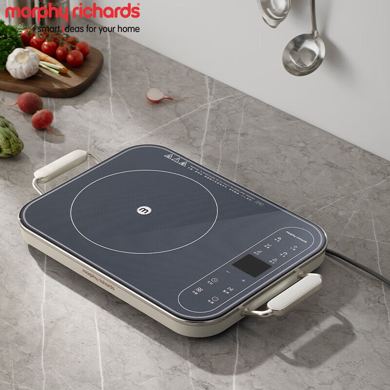 摩飞电器(Morphyrichards)电磁炉家用大功率2100W匀火加热爆炒十档火力变频多功能大面板电磁炉MR8900
