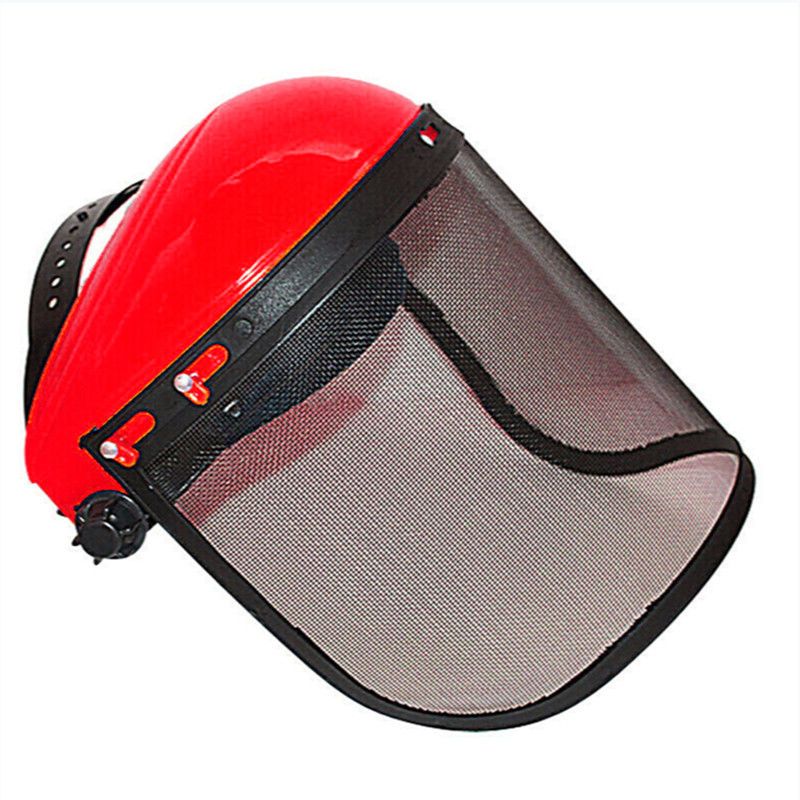 割草机面罩防护帽打草防护面罩头戴式防飞沫面罩打草帽子钢丝网片1个