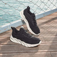 361°女鞋运动鞋新款网面舒适跑鞋轻便软弹跑步鞋女 曜石黑/羽毛白 35码