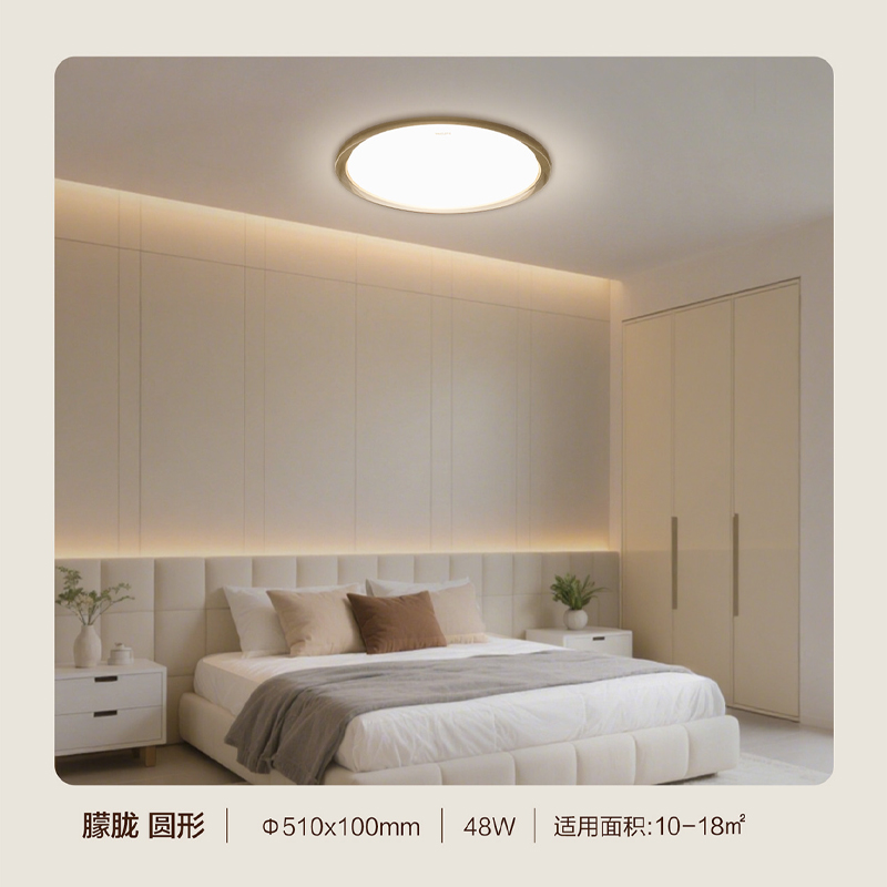 飞利浦 全光谱吸顶灯朦胧48W 三档调色版 茶色Ra90高清大图