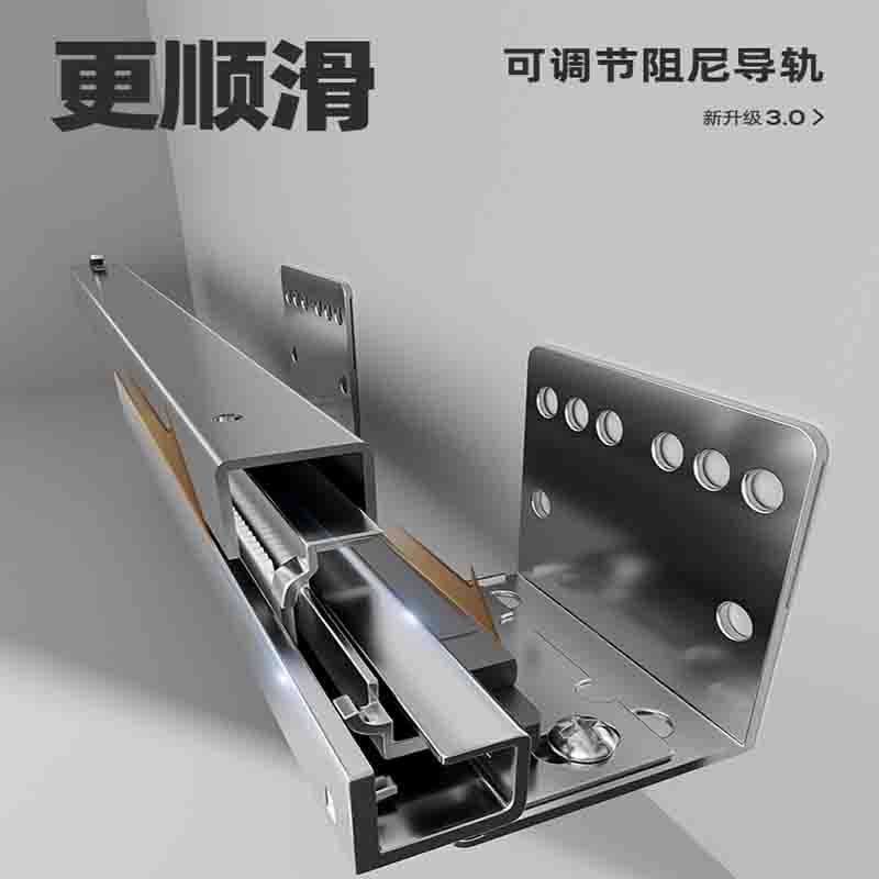 月亮喵家用拉篮厨房橱柜双层抽屉式碗架收纳调味内置橱柜碗篮
